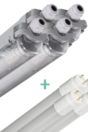 4 PACK - LED's Light LED TL armatuur 60 cm compleet met LED TL buis - 1080lm - 9W - 4000K Dostępne od ręki