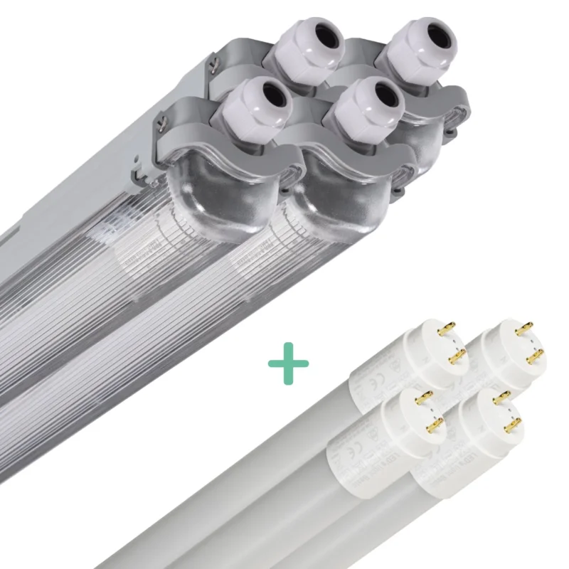 4 PACK - LED's Light LED TL armatuur 60 cm compleet met LED TL buis - 1080lm - 9W - 4000K Dostępne od ręki
