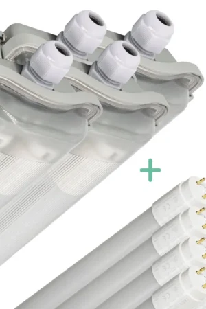 4 PACK - LED's Light LED TL dubbel armatuur 60 cm - Compleet met 2 LED TL buizen 60 cm - 2160lm Kup online