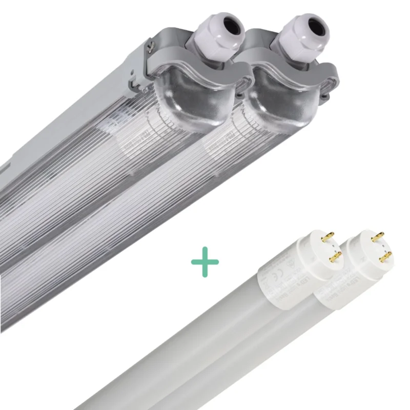 Cena promocyjna 2 PACK - LED's Light LED TL armatuur met lamp 120 cm - Koud wit licht 6500 K - Waterdicht - Complete set