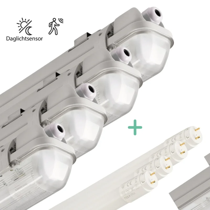 4 PACK - LED's Light LED TL armatuur met sensor 120 cm - Bewegingssensor en nachtsensor - Waterdicht - 2100 lm Wysoka jakość