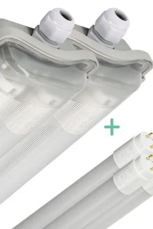 2 PACK - LED's Light LED TL dubbel armatuur 120 cm - 4000K - Compleet met 2 LED TL buizen 120 cm - 4320lm Do wyczerpania zapasów