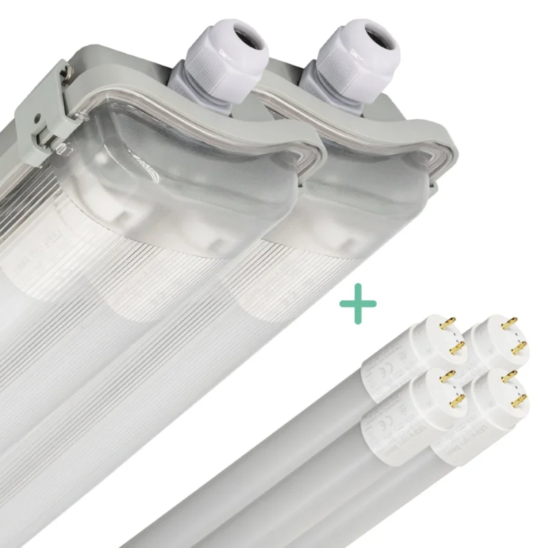 2 PACK - LED's Light LED TL dubbel armatuur 120 cm - 4000K - Compleet met 2 LED TL buizen 120 cm - 4320lm Do wyczerpania zapasów