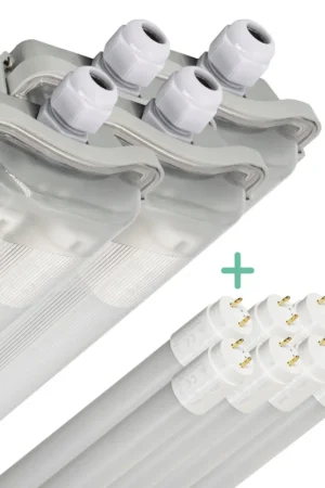 4 PACK - LED's Light LED TL dubbel armatuur 120 cm - 4000K - Compleet met 2 LED TL buizen 120 cm - 4320lm Bestseller