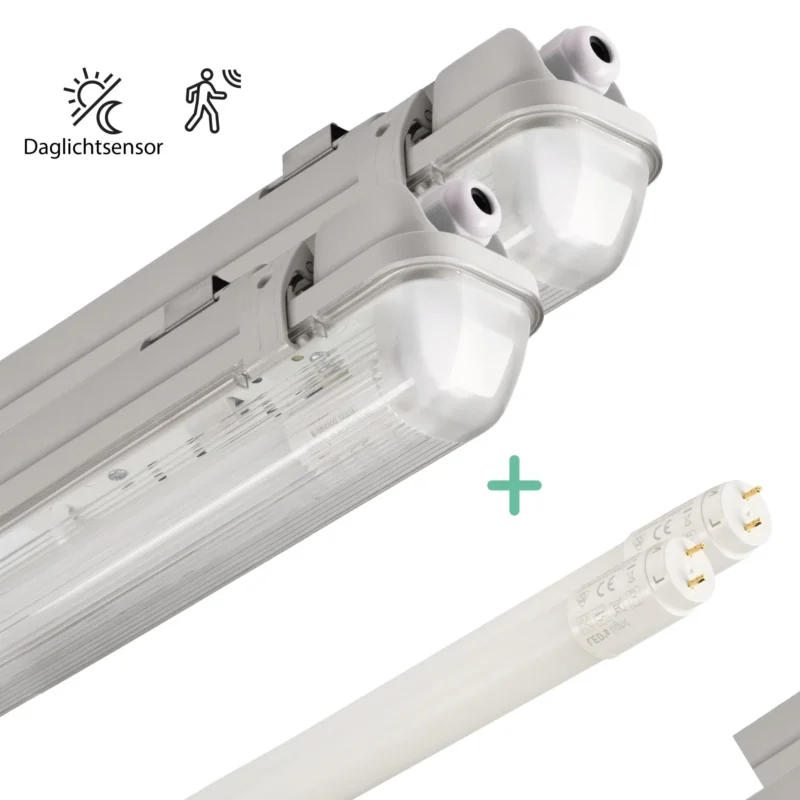 2 PACK - LED's Light LED TL lamp met sensor 150 cm - Bewegingssensor en nachtsensor - Waterdicht - 3100 lm Cena promocyjna