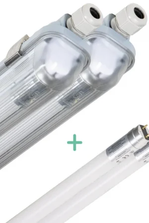 2 PACK -LED's Light Complete LED TL lamp met LED buis 60 cm - Binnen en buiten - 1100 lm - 1x6W - 185lm/w - Energielabel B Cena promocyjna