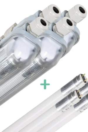 4 PACK - LED's Light Complete LED TL lamp met LED buis 60 cm - Binnen en buiten - 1100 lm - 1x6W - 185lm/w - Energielabel B Ostatnia szansa