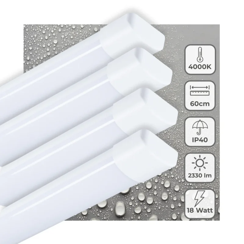 Nowość 4 PACK - LED's Light LED TL lamp 60 cm voor binnen - Complete LED TL verlichting - 2330 lm