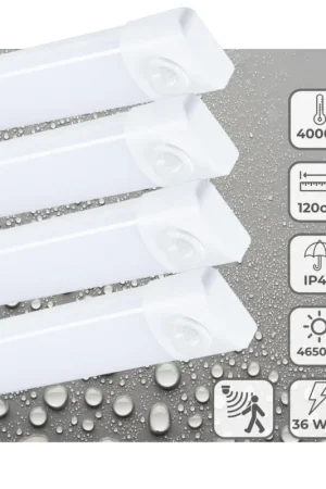 4 PACK - LED's Light LED TL lamp met sensor 120 cm - Bewegingssensor en bewegingsdetectie - 4650 lm Okazja