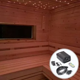 Wysoka jakość Sterrenhemel Sauna plafond set - voor sauna - 25 fibers - 300 kleuren RGB+W - dimbaar met afstandsbediening #spec