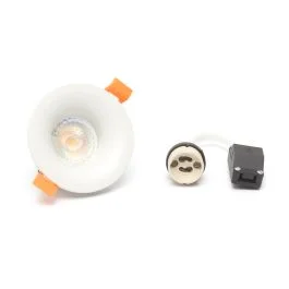 Zamów teraz LED spot Frame compleet - verdiept - kleur wit - 5,5 Watt - dimbaar - 4000K - met GU10 fitting - rond 85 mm - gatmaat 75 mm - zonder netsnoer