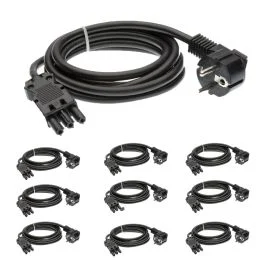 10× GST18®/3 Netsnoer 2 m – Koppelbaar – Voordeelpak Ostatnie sztuki