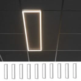 10x Led Paneel - 30x120 cm -Hollow - zwart frame - 3 lichtkleuren in paneel 3000 / 4000 /6000K - 32 Watt - Philips Certa driver - met snoer en stekker ( voordeelpak ) Wyjątkowa oferta