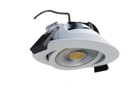 12x LED spot kantelbaar - 5 of 7 watt Dimbaar - kleur wit - CCT 2700 / 2850 / 3000K - IP65 - 38° - rond 88 mm - gatmaat 70 mm - kroonsteen aansluiting Promocja