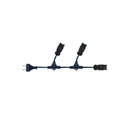 Darmowa dostawa netsnoer - 2 aderig - 5,5 meter - eurostekker naar 3 stuks koppelbaar 3-Polig - vergelijkbaar met Wieland® GST18®i3 male